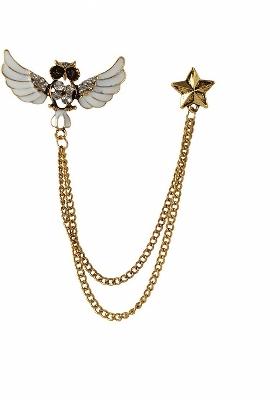 Gold Plated Zircon Studded Majestic Brooch