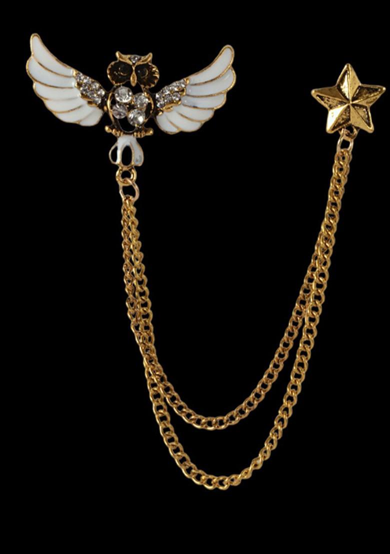 Gold Plated Zircon Studded Majestic Brooch