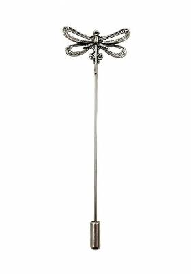 Silver Plated Dragonfly Design Lapel Pin Brooch