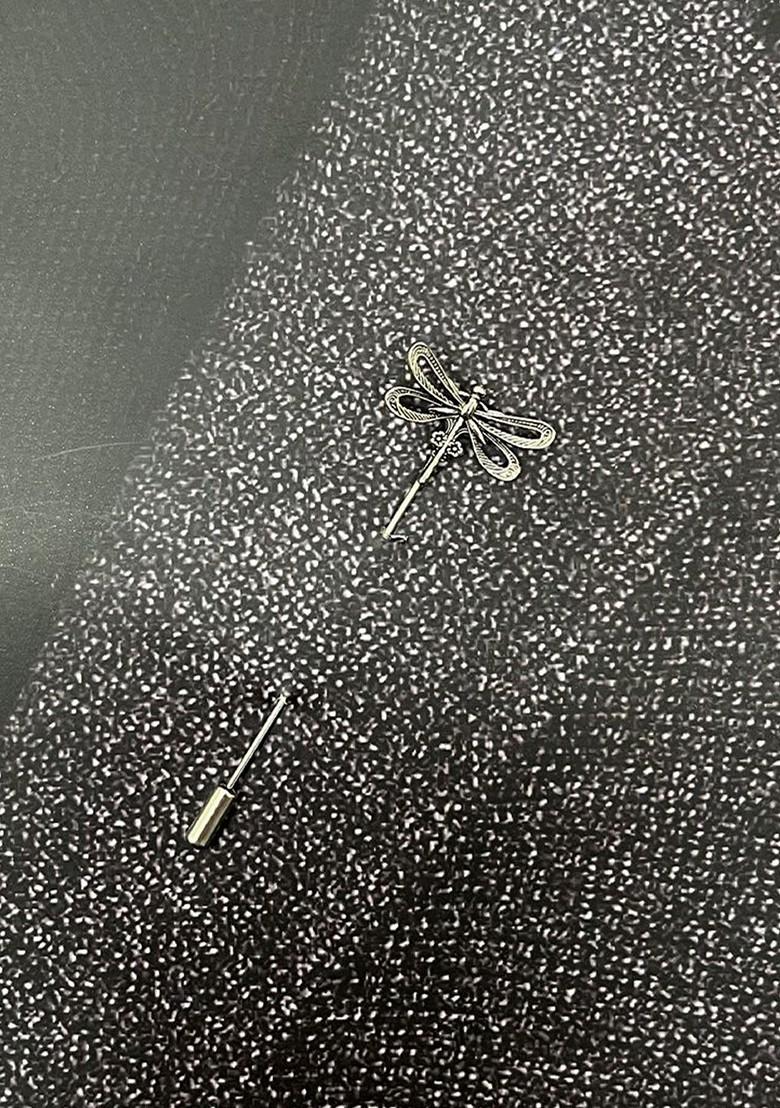 Silver Plated Dragonfly Design Lapel Pin Brooch