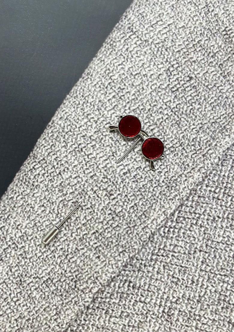 Silver Plated Sunglasses Design Lapel Pin Brooch