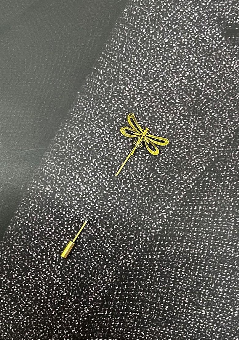 Gold Plated Dragonfly Design Lapel Pin Brooch