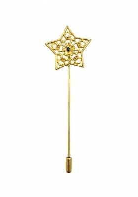 Men Gold Toned Plated Brass Lapel Pin Brooch