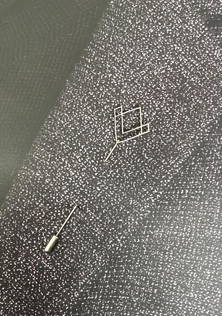 Men Geometric Design Laple Pin Minimal Brooch