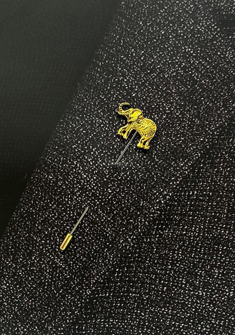 Gold Toned Plated Brass Lapel Pin Brooch