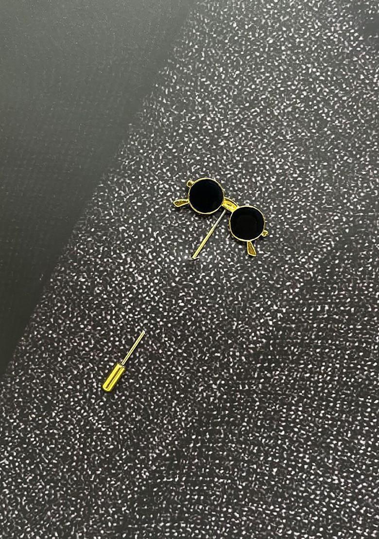 Gold Plated Sun Glasses Design Lapel Pin Brooch