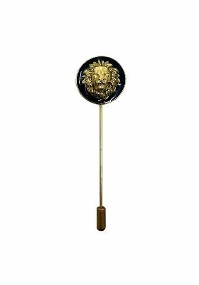Men Lion Design Laple Pin Minimal Brooch
