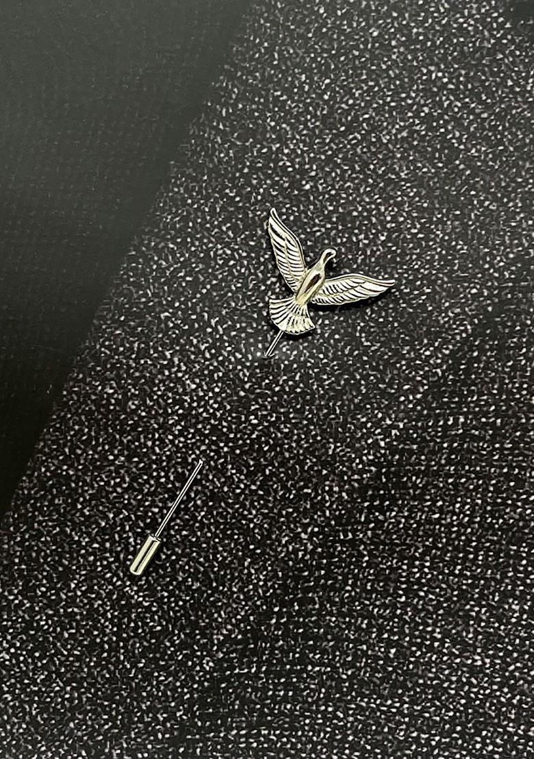 Men Eagle Design Laple Pin Minimal Brooch
