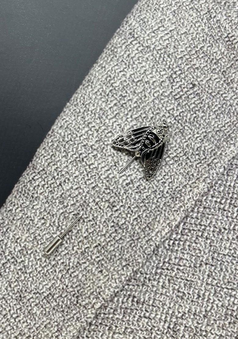 Silver Plated Bumblebee Design Lapel Pin Brooch