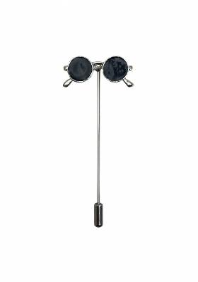 Silver Plated Sun Glasses Design Lapel Pin Brooch