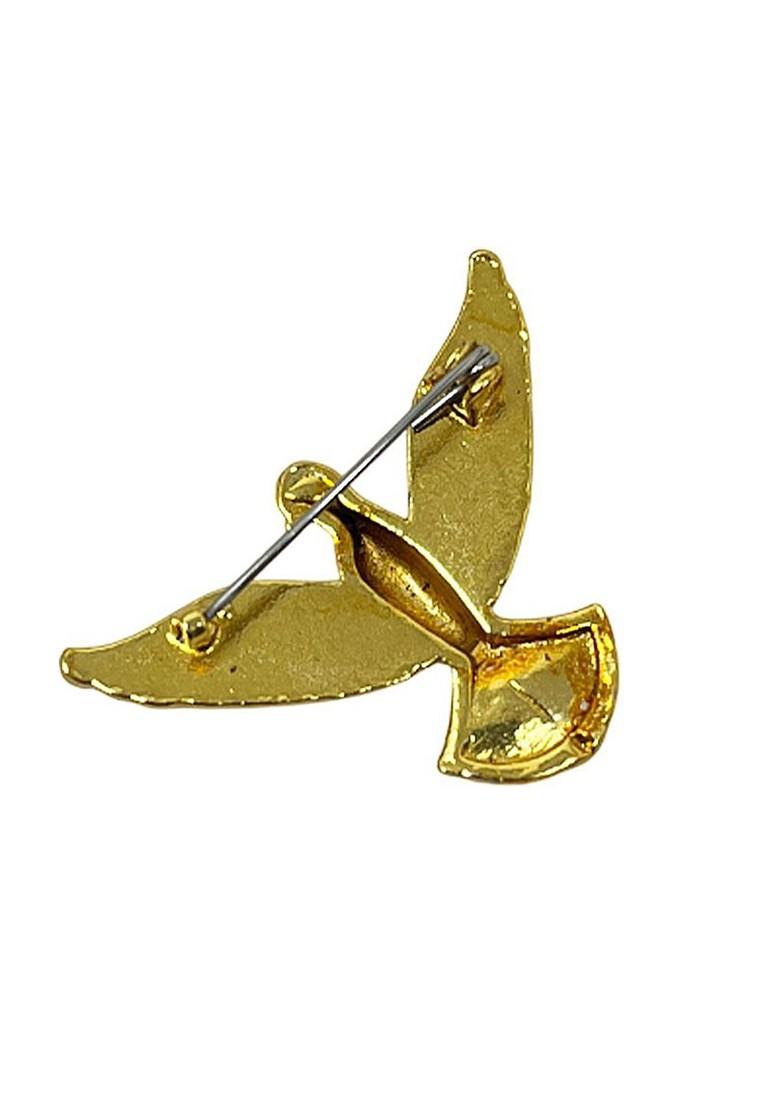 Men Flying Bird Statement Brooch