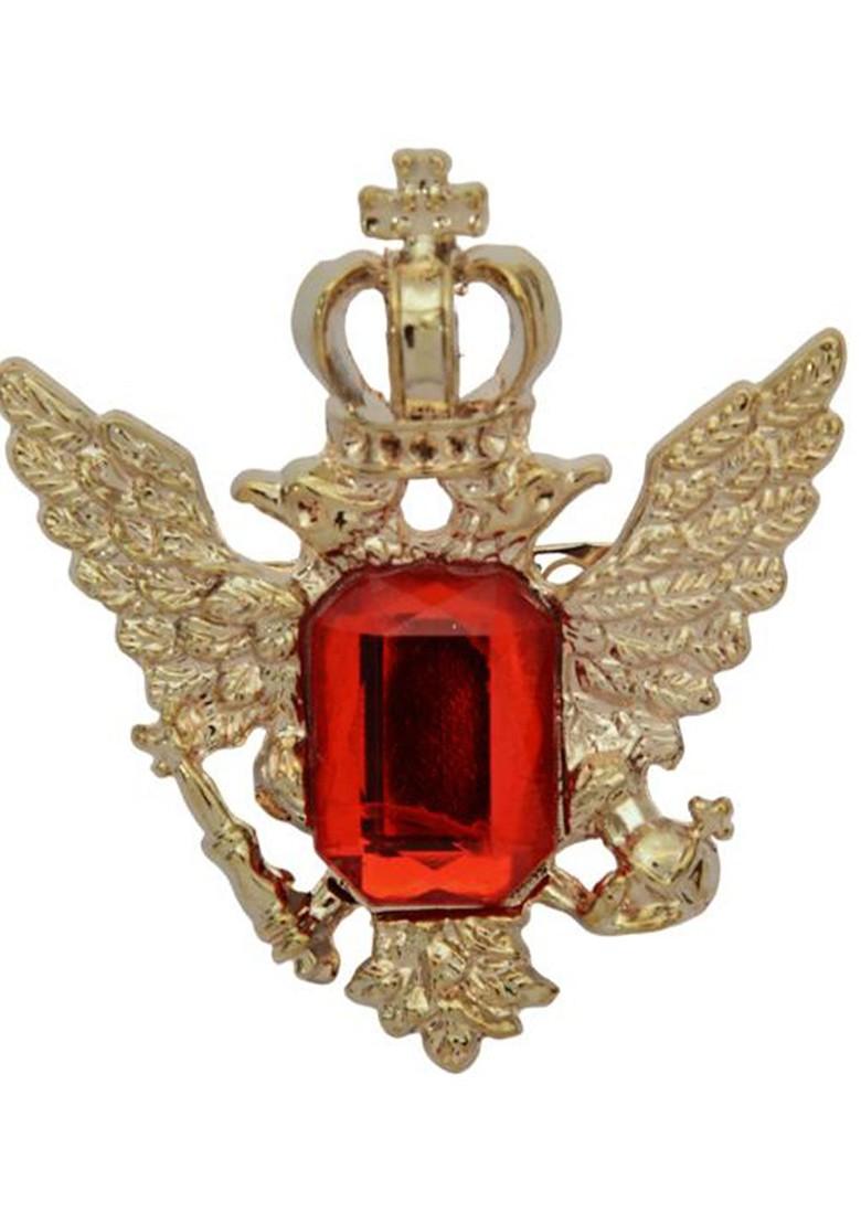 Vintage Crystal Crown Eagle Wing Statement Brooch