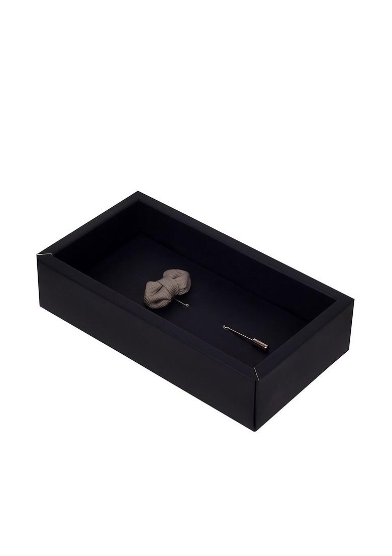 Unisex Brown Mini Bow Brooch Lapel Pin