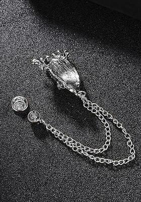 Men Animal Lion Head Corsage Suit Lapel Pin Brooch