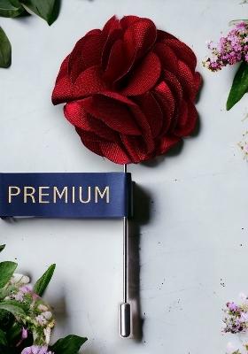 Unisex Maroon Brooch Lapel Pin