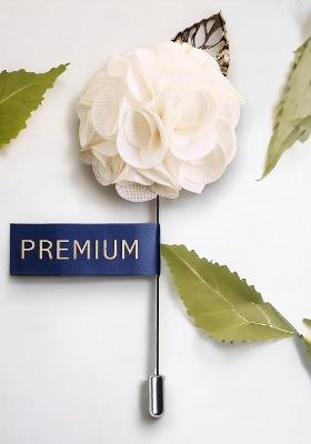 Unisex Off White Silver Toned Flower Shaped A Sombre Retreat Brooch Lapel Pin