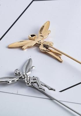 Men Cubic Zirconia Studded Minimal Lapel Pin