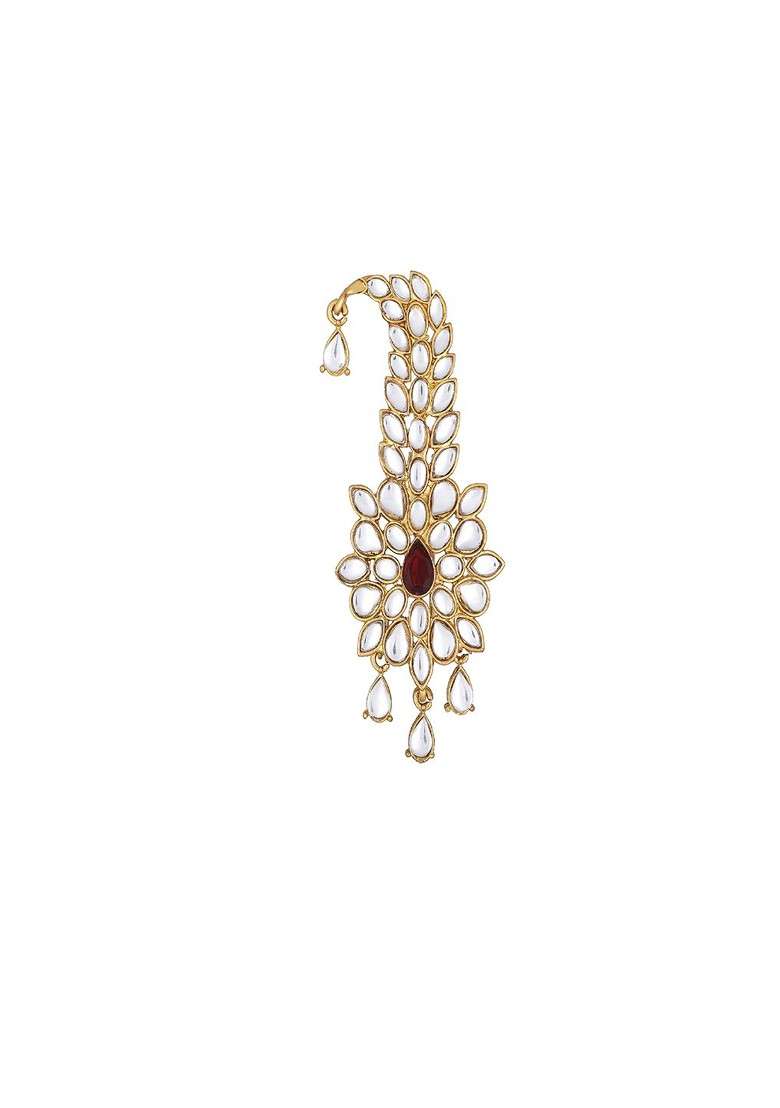 Men Stone Studded Safa Kalangi Brooch - Indya
