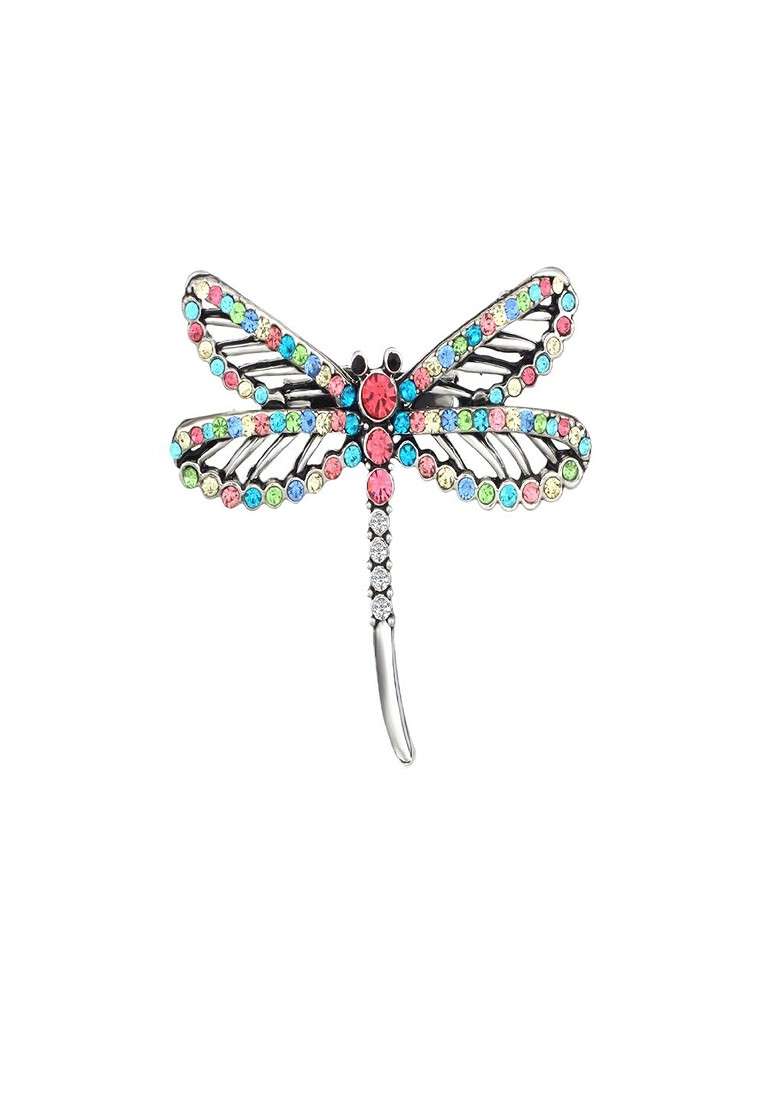 Women Stone Studded Butterfly Design Minimalistic Brooch - Indya