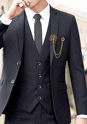 Gold Plated Zircon Studded Brooch