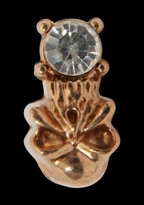 Gold Plated Zircon Stoned Studded Brooch