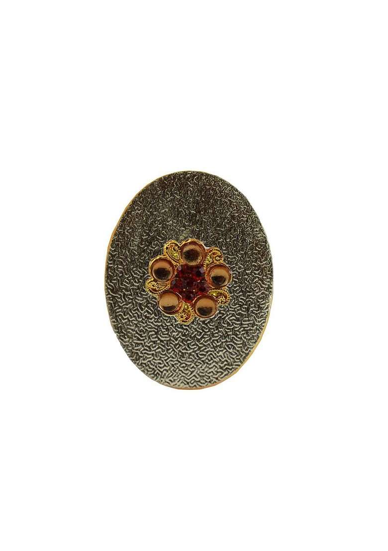 Multicoloured Alloy Brooch - Indya