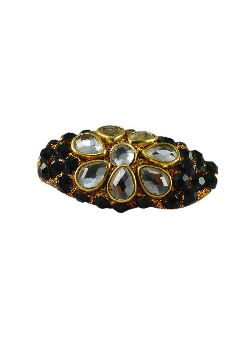 Multicoloured Brass Brooch - Indya