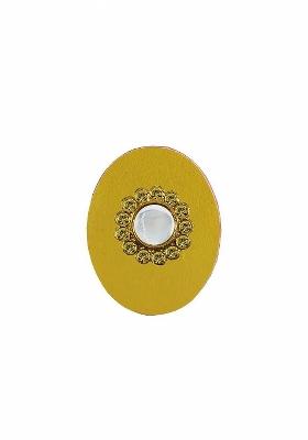 Multicoloured Brass Brooch