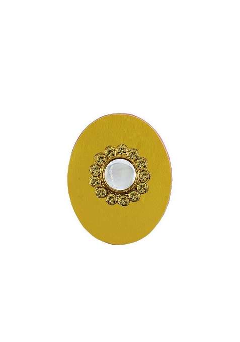 Multicoloured Brass Brooch