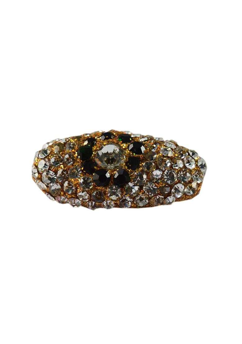 Multicoloured Brass Brooch - Indya