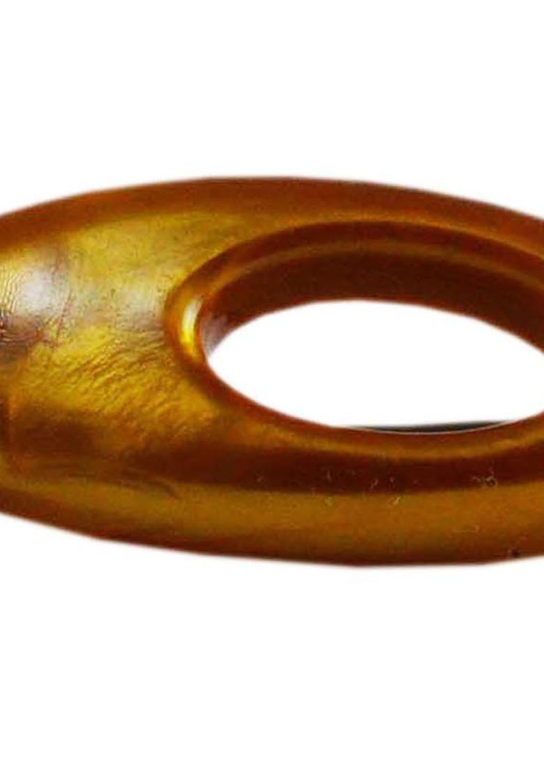 Multicoloured Brass Brooch