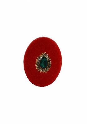 Multicoloured Brass Brooch