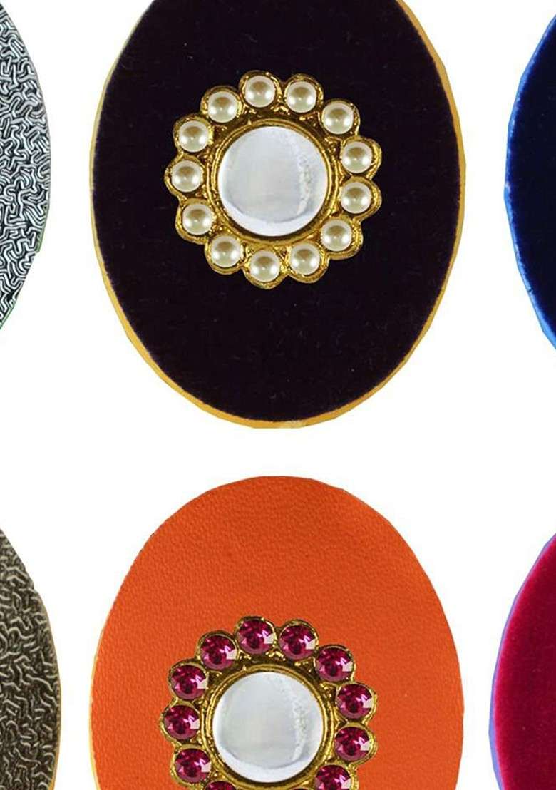 Multicoloured Alloy Brooch - Indya