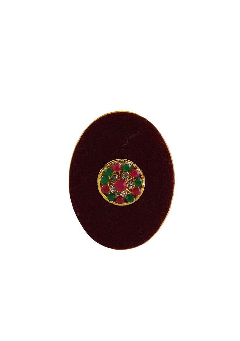 Multicoloured Alloy Brooch - Indya