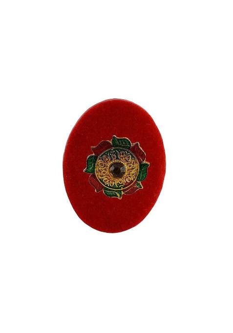 Multicoloured Brass Brooch