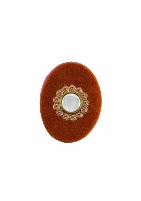 Multicoloured Brass Brooch