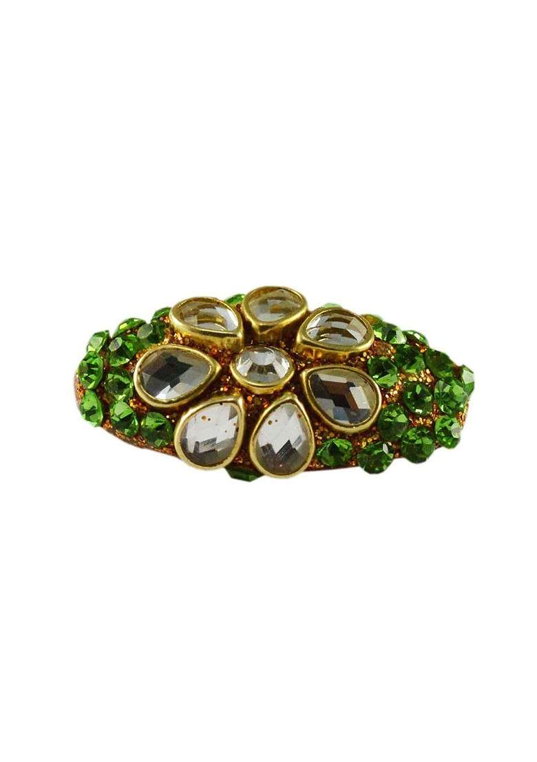 Multicoloured Brass Brooch - Indya