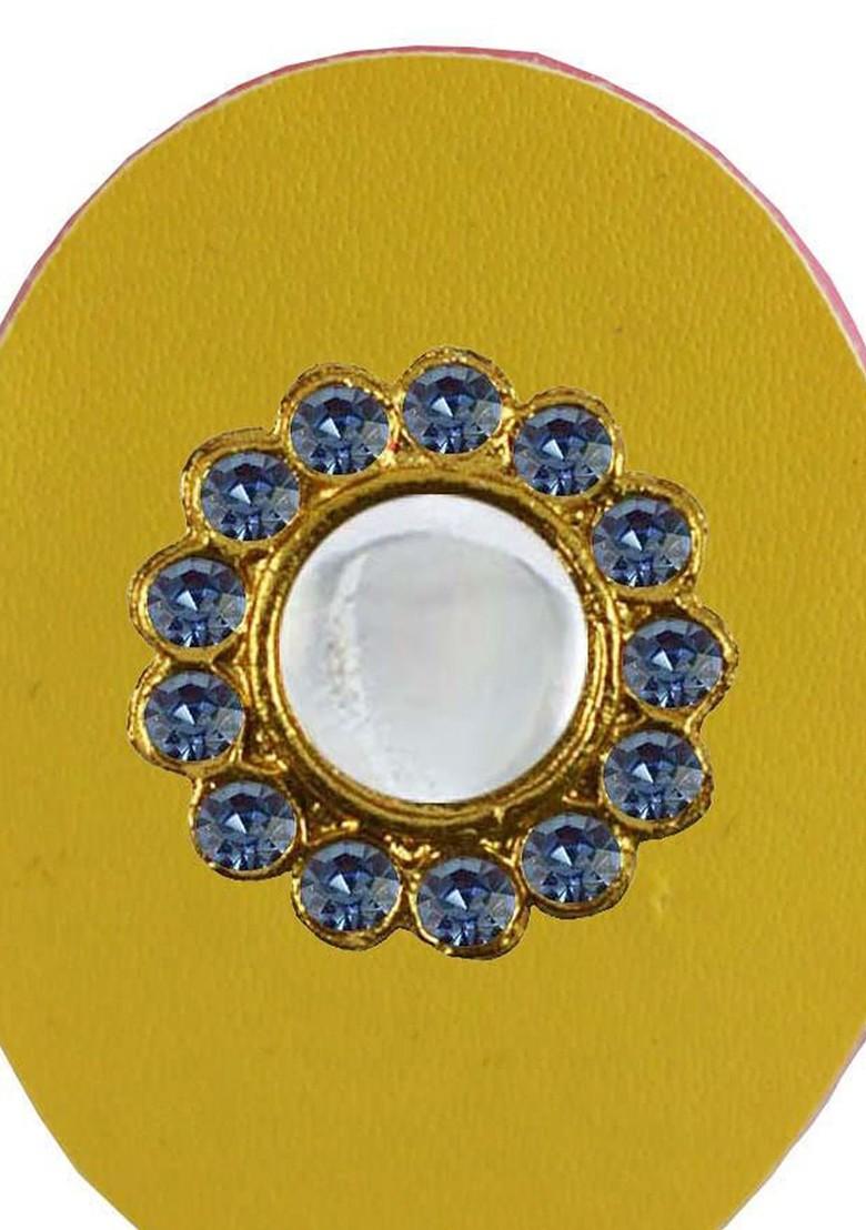 Multicoloured Brass Brooch