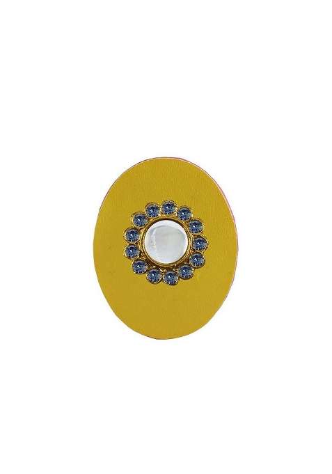 Multicoloured Brass Brooch