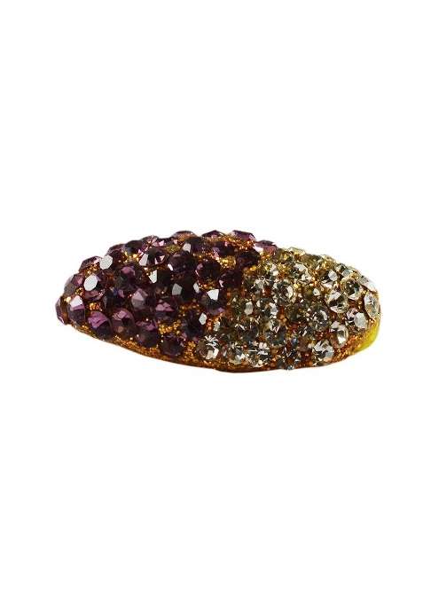 Multicoloured Brass Brooch