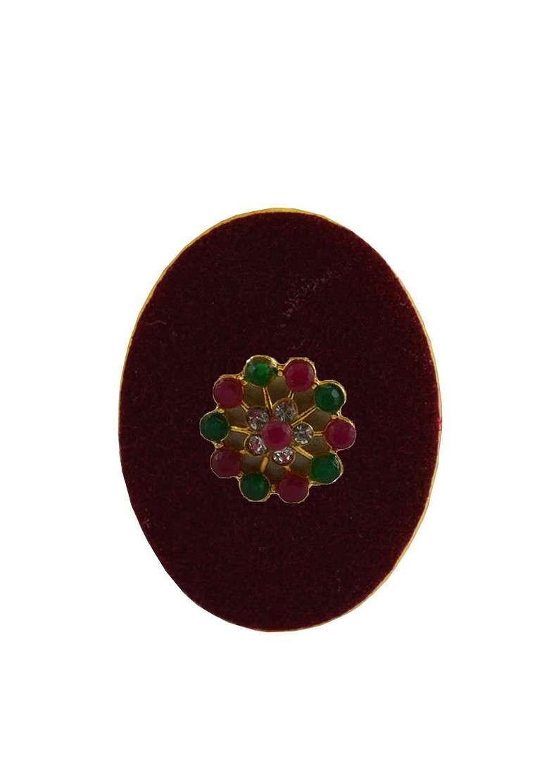 Multicoloured Alloy Brooch - Indya