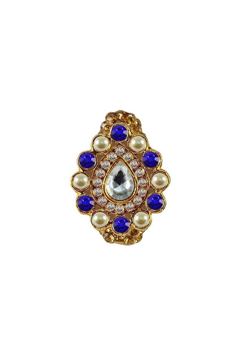 Multicoloured Brass Brooch