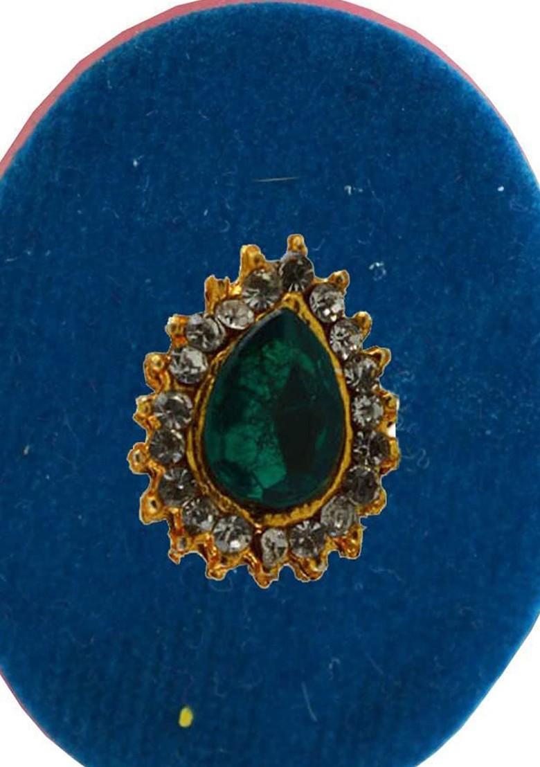 Multicoloured Brass Brooch