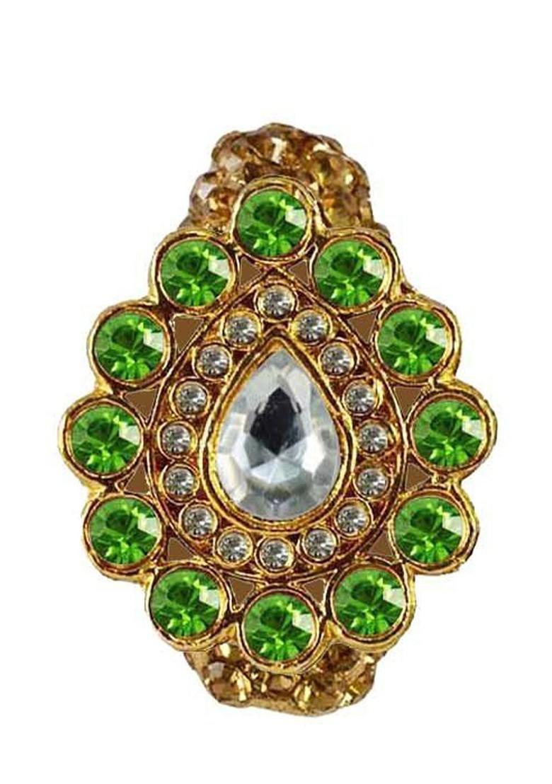 Multicoloured Brass Brooch