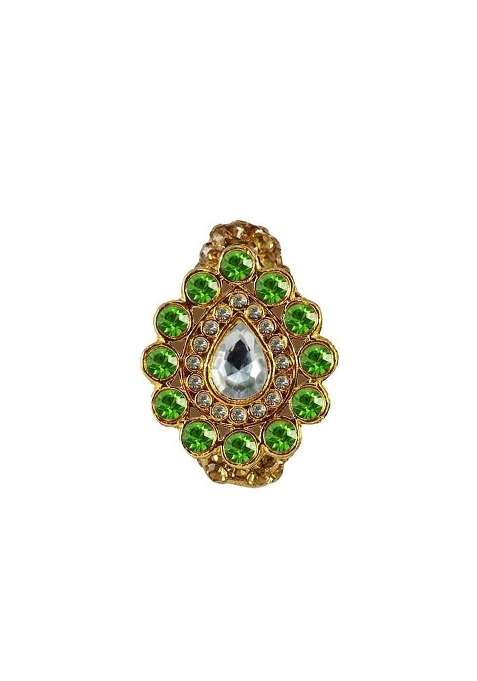 Multicoloured Brass Brooch