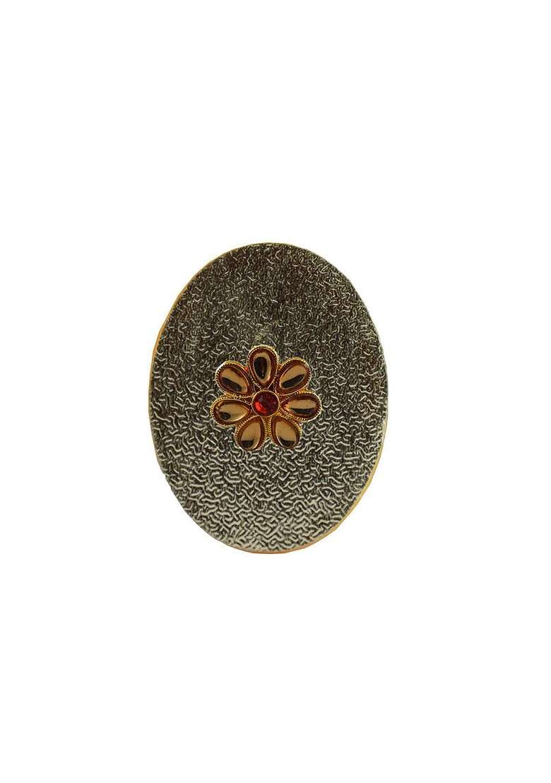 Multicoloured Alloy Brooch - Indya