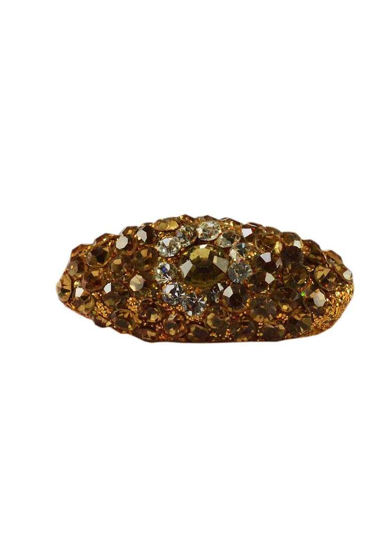 Multicoloured Brass Brooch - Indya