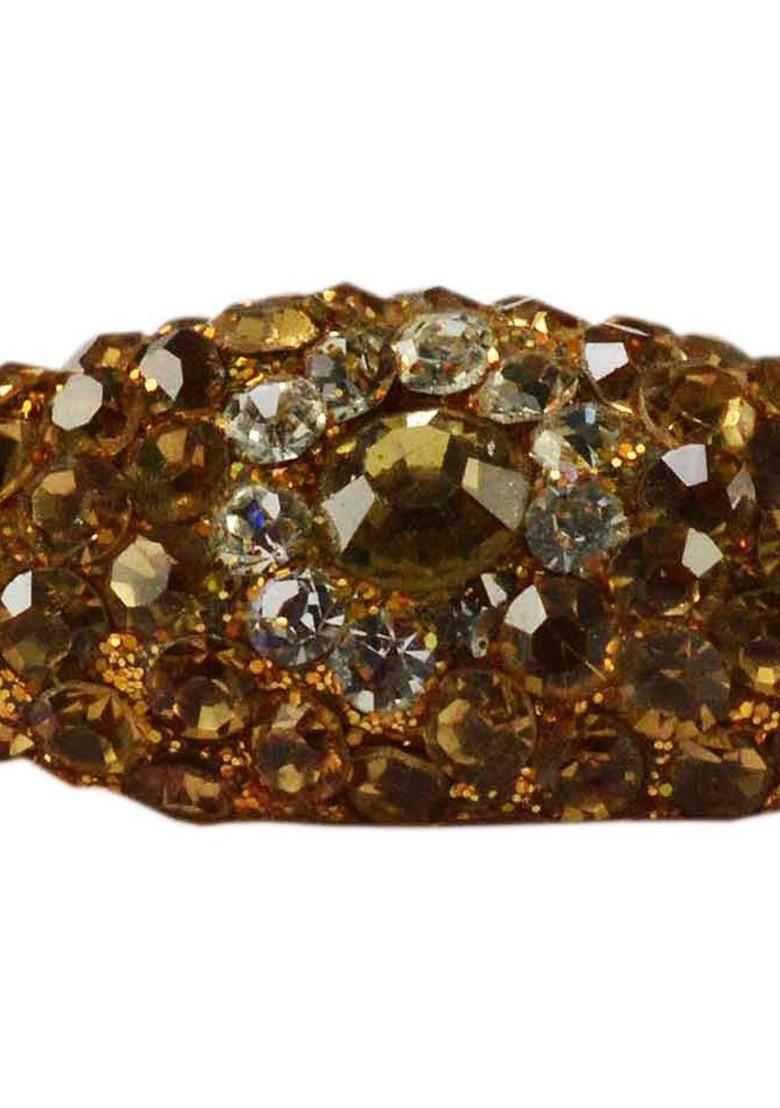 Multicoloured Brass Brooch