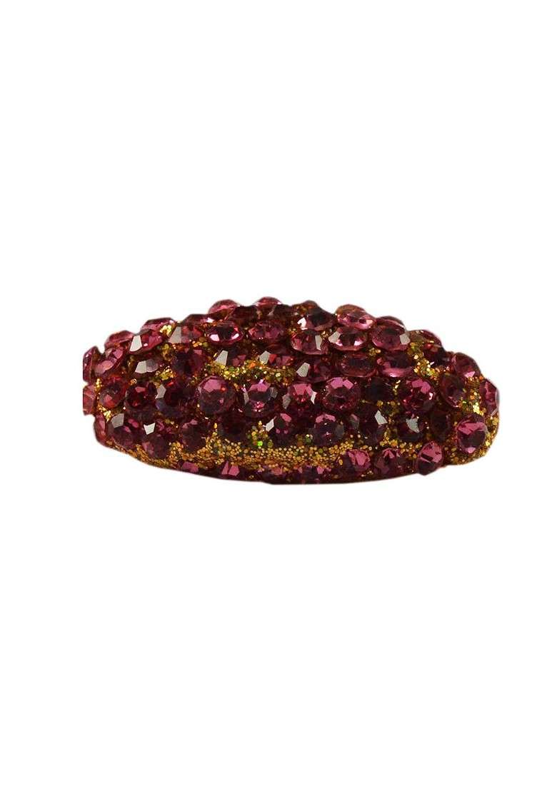 Multicoloured Brass Brooch - Indya