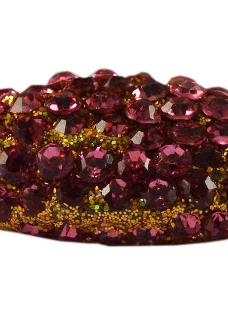 Multicoloured Brass Brooch - Indya